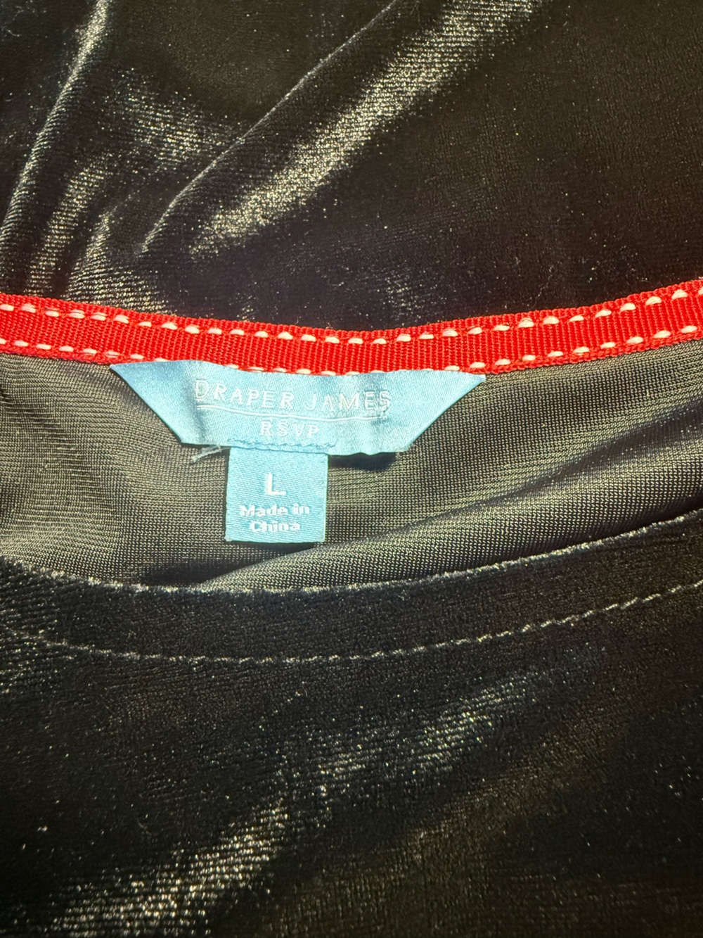 DRAPER JAMES Black Velvet Puff Sleeve Blouse Elegant Evening Cocktail Party Top - Picture 8 of 12